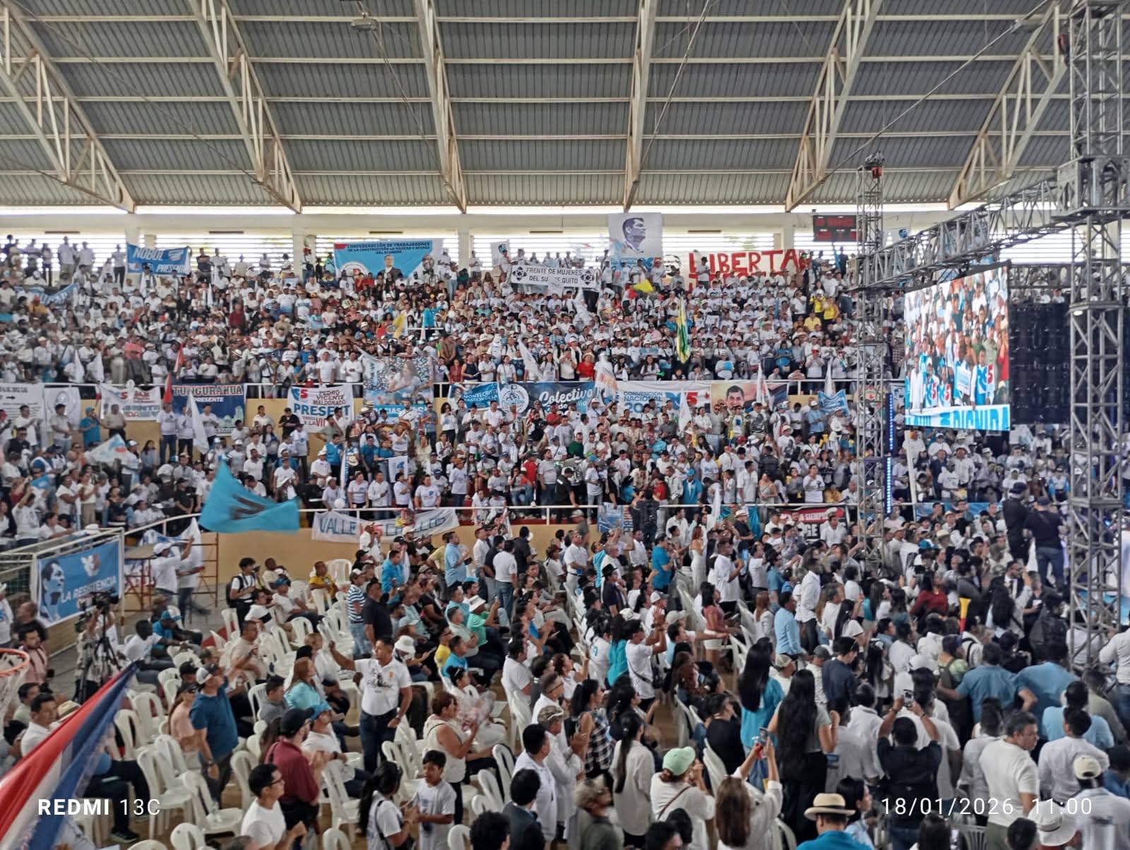 CONVENCIÓN DE LA REVOLUCIÓN CIUDADANA INICIÓ CON AFORO COMPLETO EN MANTA