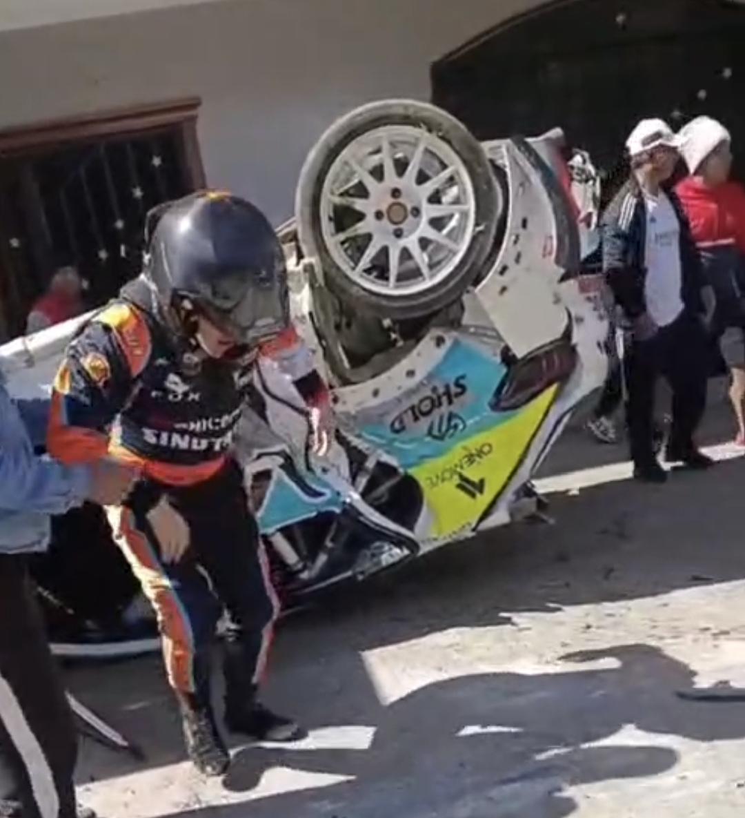 NUEVO ACCIDENTE EN COMPETENCIA DE RALLY SE REGISTRÓ EN AMBATO